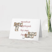 De veestapels werden opgehangen feestdagen kaart (Achterkant)