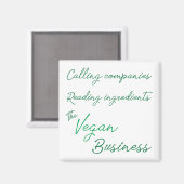 De Vegan Business Magnet (Voorkant / Achterkant)