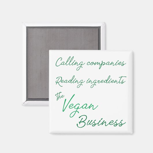 De Vegan Business Magnet (Voorkant / Achterkant)