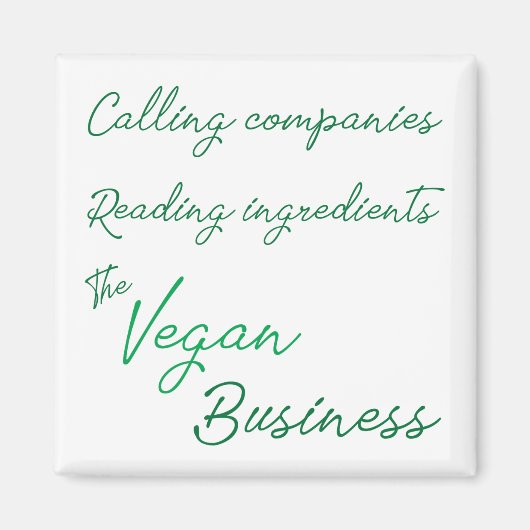 De Vegan Business Magnet (Voorkant)