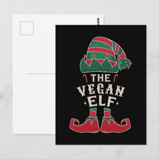 De Vegan Elf Briefkaart (Voorkant / Achterkant)