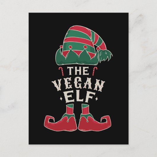 De Vegan Elf Briefkaart (Voorkant)