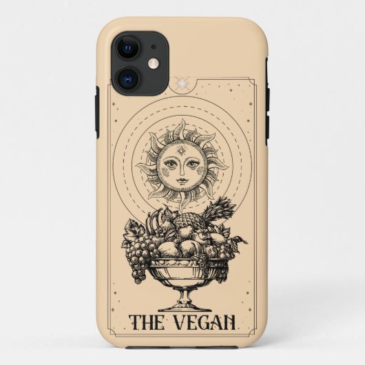 De Vegan gestileerde gegraveerde zon overvloedig f Case-Mate iPhone Case (Achterkant)