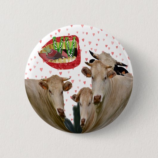 De Vegan Voice Ronde Button 5,7 Cm (Voorkant)