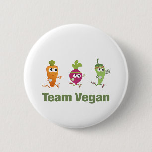 De Veganist van het team Ronde Button 5,7 Cm