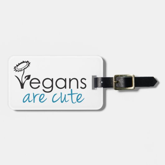 De veganisten zijn Leuk - een Ontwerp van de Bagagelabel (Voorkant horizontaal)