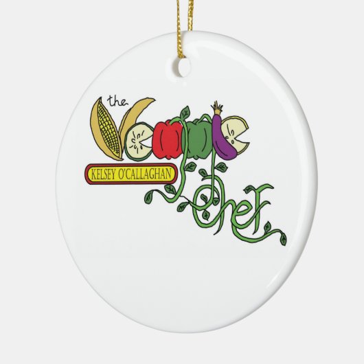 De Veggie Chef Ordament Keramisch Ornament (Links)