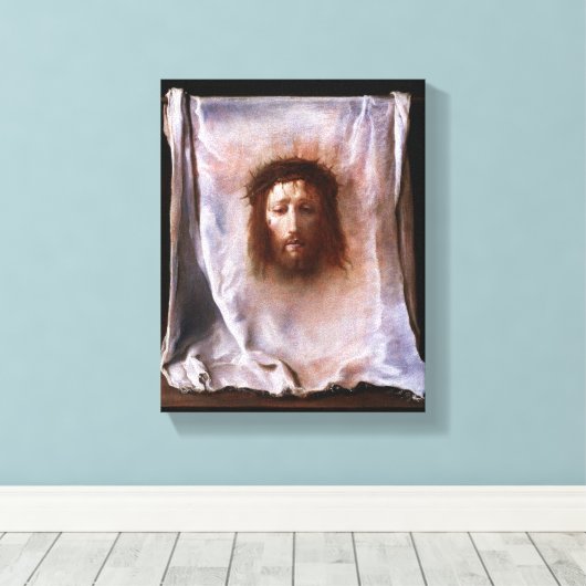 De Veil van Veronica door Domenico Fetti Canvas Afdruk (Insitu (Houten vloer))