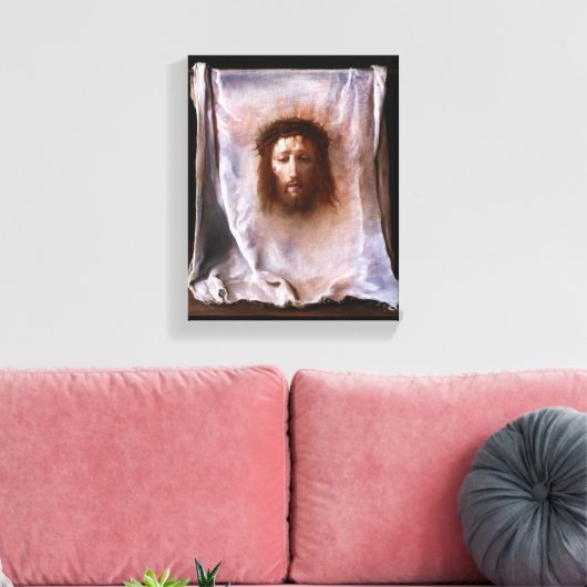 De Veil van Veronica door Domenico Fetti Canvas Afdruk (Insitu (Woonkamer))