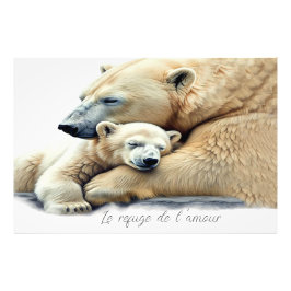 De veilige haven van de liefde foto afdruk