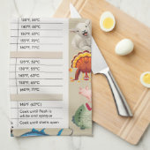 De Veilige Kookvlees Temperatuur Gids Theedoek (Quarter Fold)