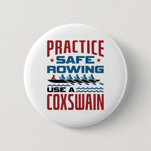 De Veilige Rowing van de praktijk gebruikt een Cox Ronde Button 5,7 Cm (Voorkant)