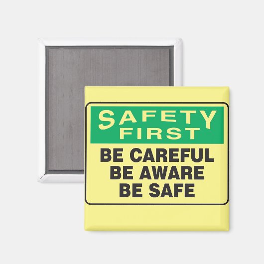 De veiligheid eerst, let op magneet (Voorkant / Achterkant)