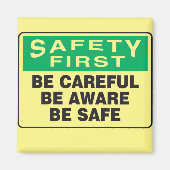 De veiligheid eerst, let op magneet (Voorkant)