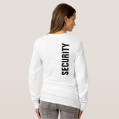 De Veiligheid T-Shirt van vrouwen Voorzijde de Wit (Achterkant volledig)