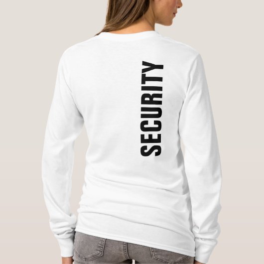 De Veiligheid T-Shirt van vrouwen Voorzijde de Wit (Achterkant)