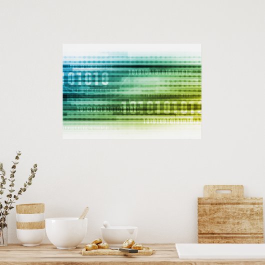 De Veiligheid van gegevens over Internet en Persoo Poster (Keuken)