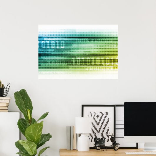 De Veiligheid van gegevens over Internet en Persoo Poster (Thuiskantoor)