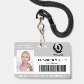 De Veiligheid van het Bedrijf van de Foto van de d Badge (Front with Lanyard)