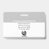 De Veiligheid van het Bedrijf van de Foto van de d Badge (Back)