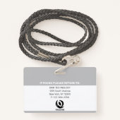 De Veiligheid van het Bedrijf van de Foto van de d Badge (Achterkant met draagriem)