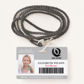 De Veiligheid van het Bedrijf van de Foto van de d Badge (Voorkant met draagriem)