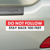 de veiligheid van het voertuig niet volgen bumpersticker (Op auto)