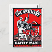 De veiligheidsmatchie voor artillerie briefkaart (Voorkant / Achterkant)