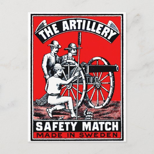 De veiligheidsmatchie voor artillerie briefkaart (Voorkant)