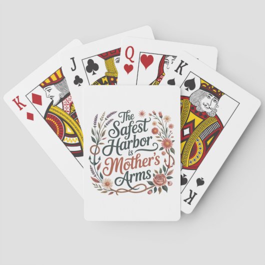 De veiligste haven is moeders armen pokerkaarten (Achterkant)