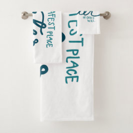 De veiligste plaats bad handdoek