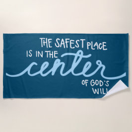 De veiligste plaats strandlaken