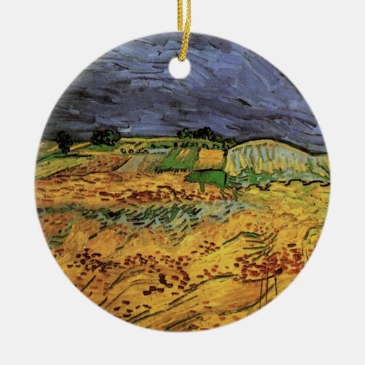 De velden door Vincent van Gogh Keramisch Ornament (Voorkant)