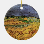 De velden door Vincent van Gogh Keramisch Ornament (Achterkant)
