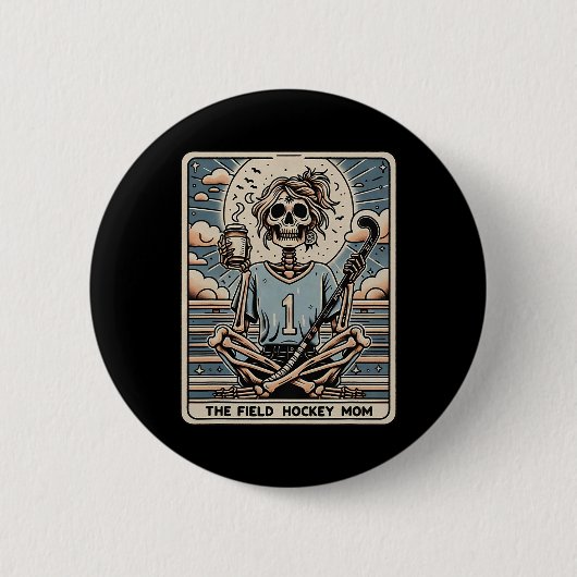 De veldhockeymoeder Tarrot Card Ronde Button 5,7 Cm (Voorkant)