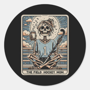 De veldhockeymoeder Tarrot Card Ronde Sticker