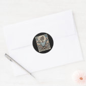 De veldhockeymoeder Tarrot Card Ronde Sticker (Envelop)