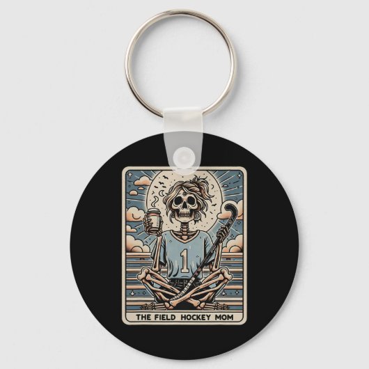 De veldhockeymoeder Tarrot Card Sleutelhanger (Voorkant)