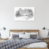 De veldleeuwerik canvas afdruk (Insitu (Slaapkamer))