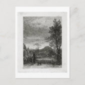 De veldleeuwerik (etsen) briefkaart (Voorkant)