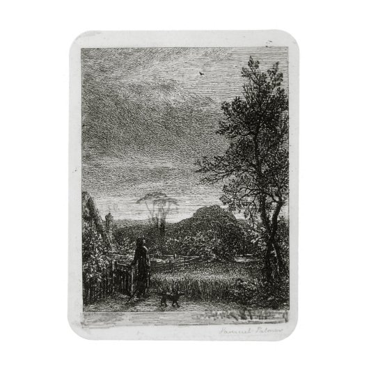 De veldleeuwerik (etsen) magneet (Verticaal)