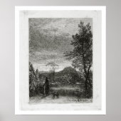 De veldleeuwerik (etsen) poster (Voorkant)