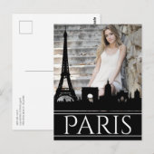 De Veldlijn van de Foto Parijs van de douane met d Briefkaart (Voorkant / Achterkant)