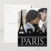 De Veldlijn van de Foto Parijs van de douane met d Briefkaart (Voorkant / Achterkant)