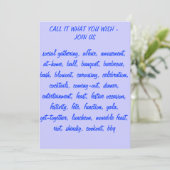 DE VELE DEFINITIES VAN EEN BEGROTINGSAANZOEK KAART (Staand voorkant)