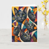 De vele dimensies van een kat kaart (Gele Bloem)