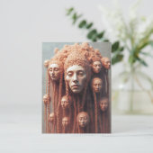 De vele gezichten binnen briefkaart (Staand voorkant)