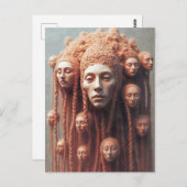 De vele gezichten binnen briefkaart (Voorkant / Achterkant)