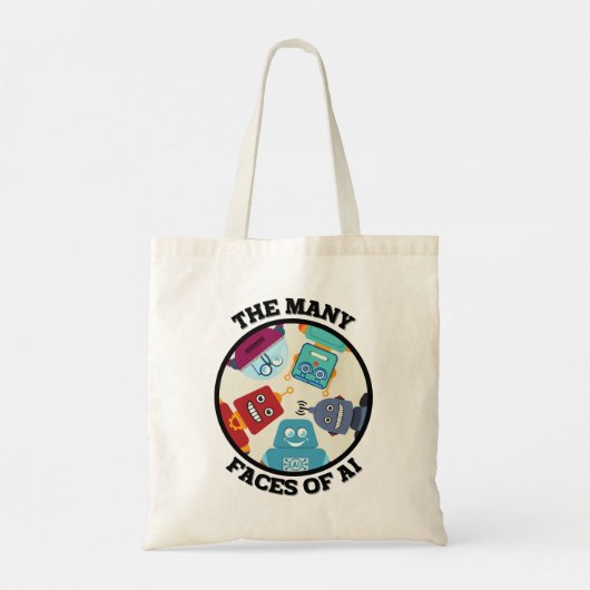 De vele gezichten van AI (Artificial Intelligence) Tote Bag (Achterkant)