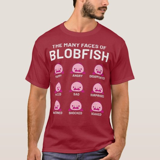 De vele gezichten van de bloedige zeegreep t-shirt (Voorkant)
